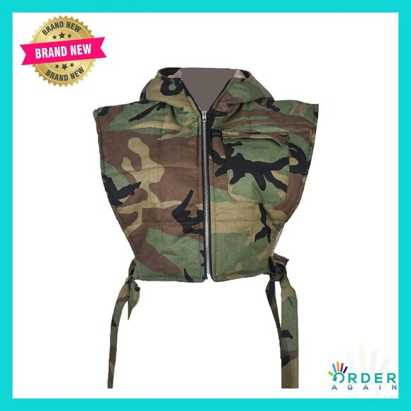 Cropped Puffer Vest Y2K Hooded Sleeveless Padded Streetwear Chic Outerwear